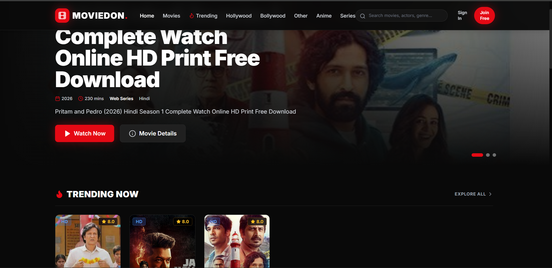 Web project preview